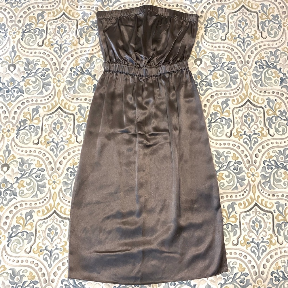 100% Silk Strapless Dress